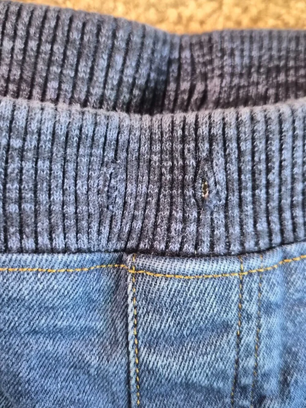 Lands End Boys XL 14H / 16H Blue Jeans Lined Pant Winter Cold Weather Fall G026